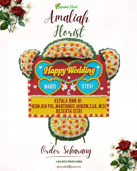 Papan Bunga Pernikahan Wara Timur